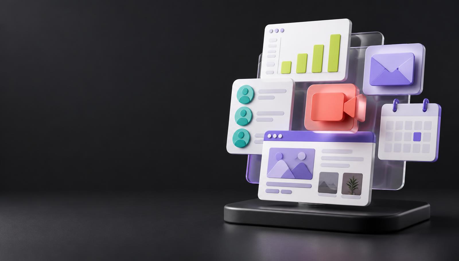 Connected website, email, contact, presentation, and meeting tools